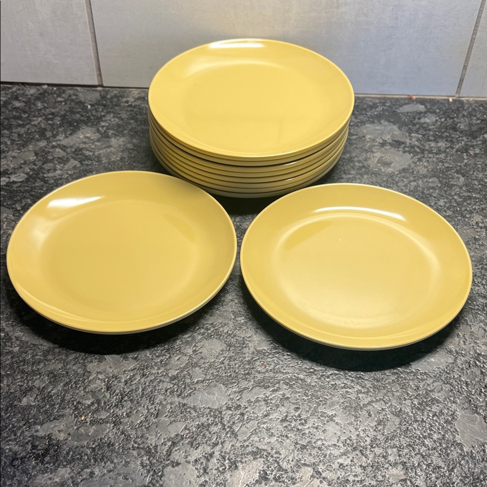 Vintage Melmac Melamine  5 7/8 dessert or bread plates Dinner Set of 11 NWOT